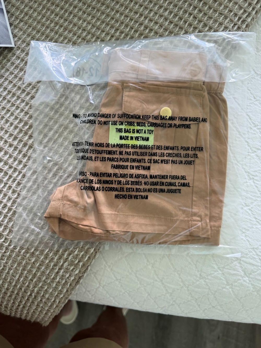 Jamie and Jack 12 to 18 months brown cargo shorts new with tags